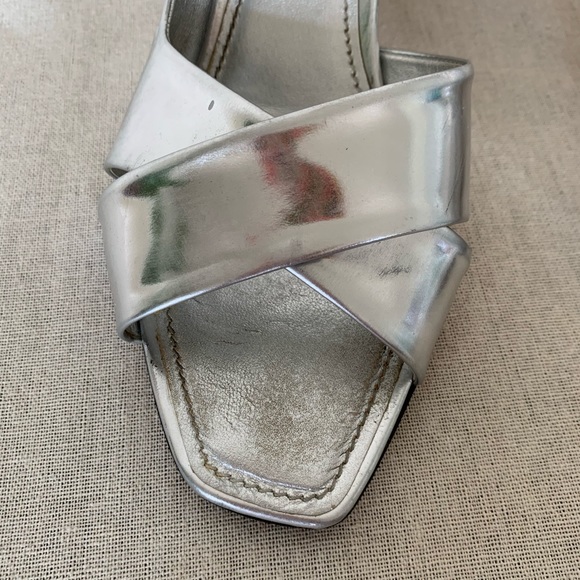 Louis Vuitton Iconic Silver Miroir Pumps Sandals Heels Size 41 or 10 - Picture 5 of 8